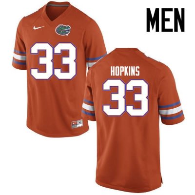 Men's Florida Gators #33 Tyriek Hopkins NCAA Nike Orange Authentic Stitched College Football Jersey OIY5862JK